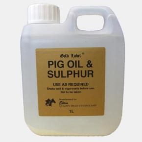 Gold Label Pig Oil & Sulphur 1 Ltr Gold Label Pig Oil & Sulphur 1 Ltr